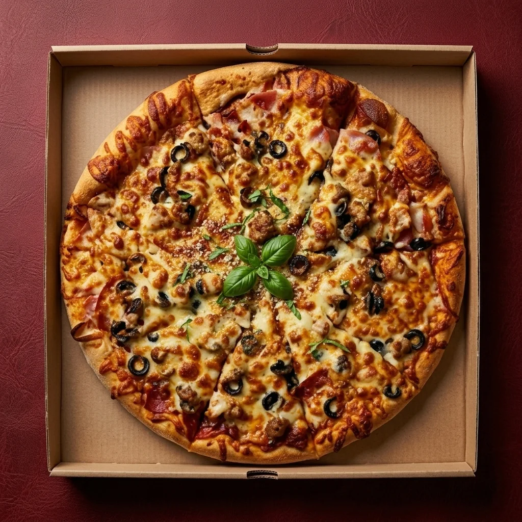 Meat Lovers Pizza loaded with premium meats at CrustyCraft Pizza Transcona Winnipeg